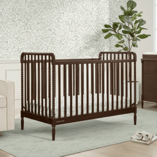 Delta Children Lily 4-in-1 Convertible Crib - Greenguard Gold Certified, Walnut Espresso