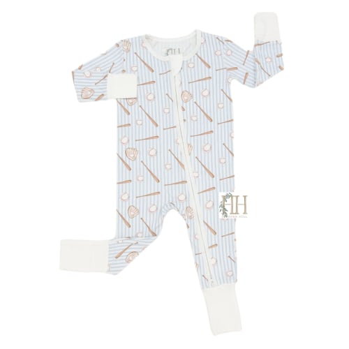 Boys Baseball Double Zipper Romper – Hamner Hill