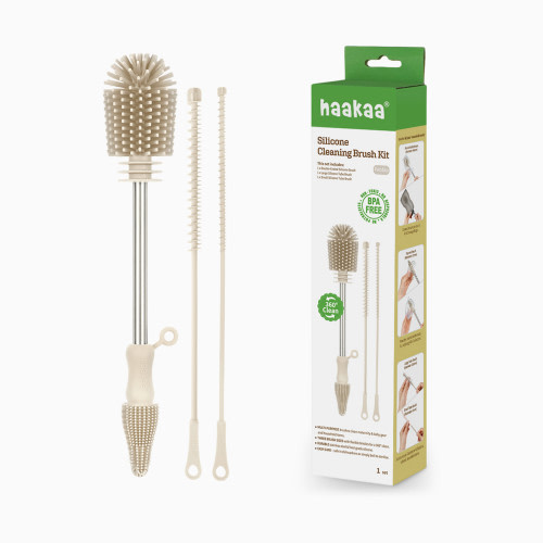 Haakaa Silicone Cleaning Brush Kit - Pebble