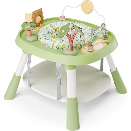 TOLEAD Baby Activity Center, Infant Jumper Activity Center with 5 Toys, Lights & Music, Adjustable Heights, 3-Stage Activity Center & Play Table, Interactive Play Center for Baby Ages 6m+ (Green)