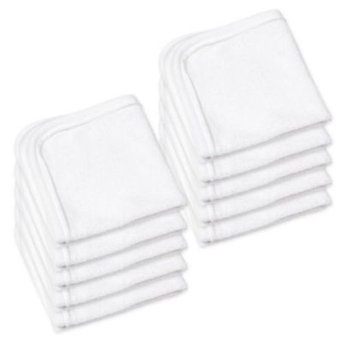 The Honest Company® 10-Pack Washcloths in White - WHITE - 10 PACK