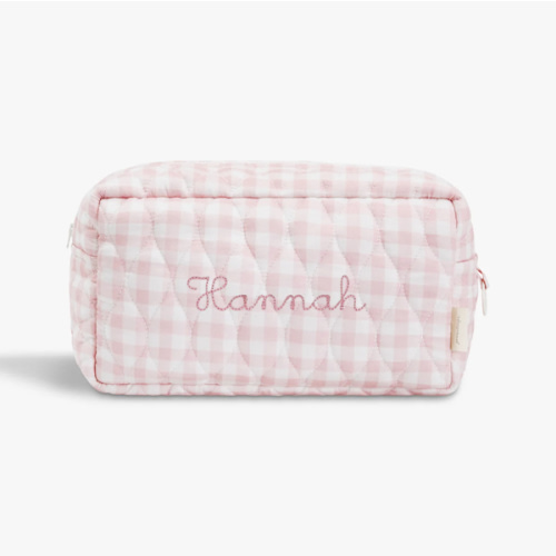 Toiletry Pouch - Pink Gingham