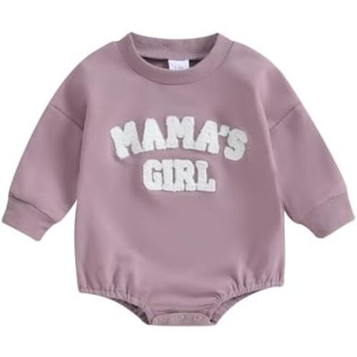3-6M Newborn Baby Girl Romper Daddys Girl Clothes Long Sleeve Round Neck Romper Toddler Girl Outfit
