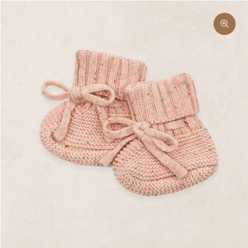 Knit Booties - Petal Speckle