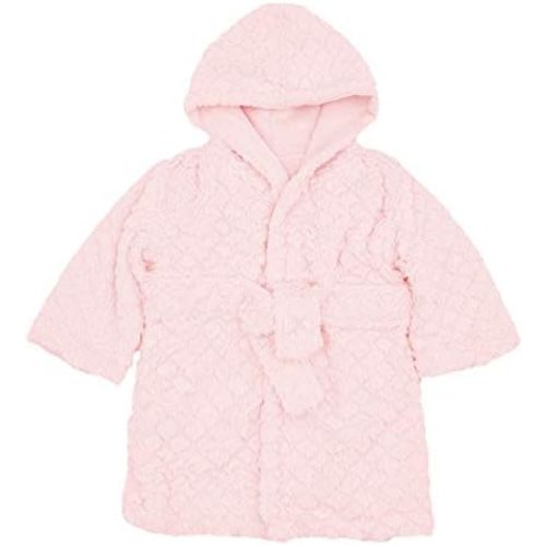 Unisex Grey Baby Fleece Robe with Hood for Boys and Girls Ages 0-9 Months by Everyday Kids