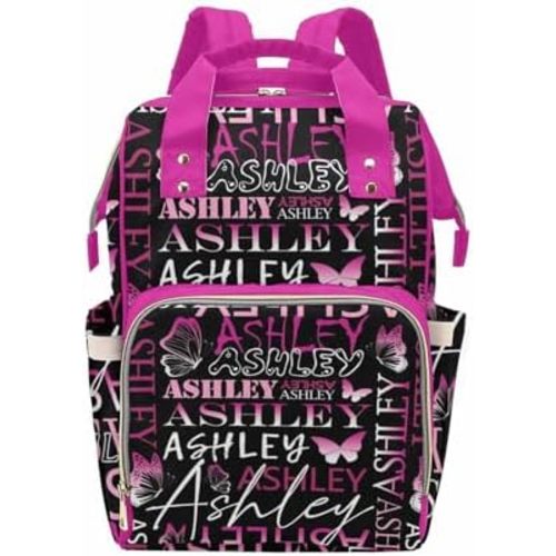 Customize Diaper Bag Birthday Gift For Baby Mom Gift Birthday Gift Large Capacity Daycare Bag Hiking Bag Travel Bag Mommy Diaper Bag, Colorful Butterfly