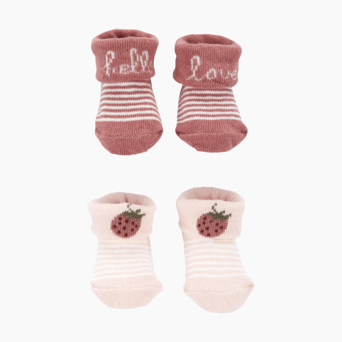 Carter's Keepsake Booties (2 Pack) - Hello Love/Fruit, NB