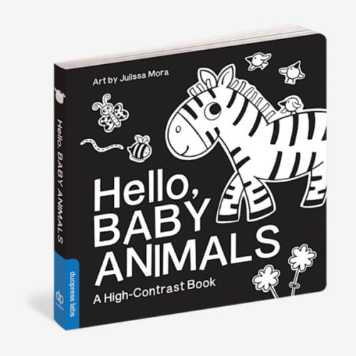 Hello, Baby Animals: A Black-and-White Board Book for Babies That Helps Visual Development (High-Contrast Books)