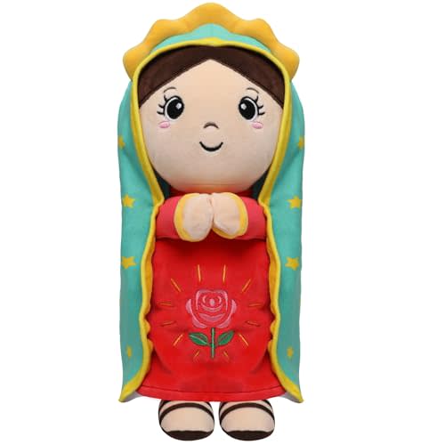 Lady of Guadalupe Doll Plush - Virgin Mary Stuffed Doll Catholic Baby Gifts Religious Toys Baptism Christian Sunday School Religious Gift for Baby Kids Adults Prayer 13 Inch