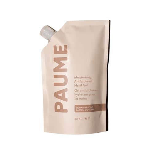 PAUME Moisturizing Antibacterial Sanitizer Hand Gel, Silicon & Paraben Free, No Artificial Fragrances & Vegan, Long-Lasting Hydration (17 Fl Oz)
