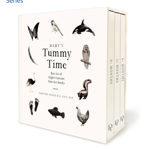 Baby's Tummy Time Book Box Set: A 3-Book Box Set of High-Contrast Art for Visual Stimulation at Tummy Time (Tabitha Paige Children's Book Series)