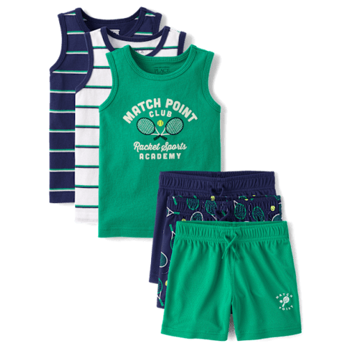 Baby And Toddler Boys Tennis 6-Piece Outfit Set - Multi