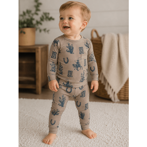 Little Wrangler Bamboo Pajamas 🌵 – Porch Swing Kids & Co