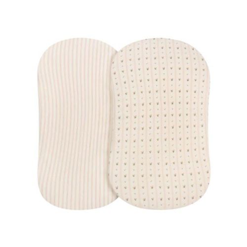 Ely's & Co. Baby Fitted Bassinet Sheet 100% Combed Jersey Cotton Pink for Baby Girl 2 Pack