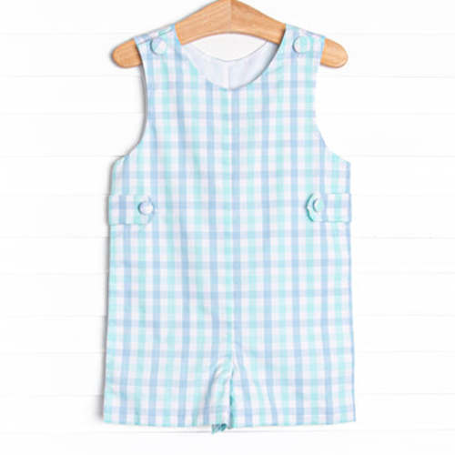 Look to the Sea Jon Jon, Mint/Blue Check – Stitchy Fish