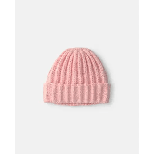 Baby Girl Ribbed Beanie - Light Pink | Carter's