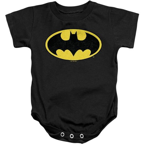 Popfunk Batman Classic Logo Baby Onesie Bodysuit (18 Months) Black