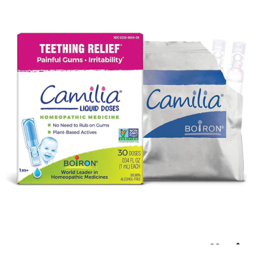 Boiron Camilia Teething Drops for Daytime and Nighttime Relief of Painful or Swollen Gums and Irritability in Babies - 30 Count