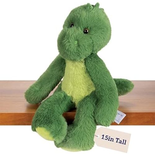 Vermont Teddy Bear Dinosaur Stuffed Animal – 15 Inch Green Dinosaur Plush Toys, Soft Stuffed Dino Plushie, Fun Gift Toy, Perfect for Snuggling for Kids, Boys and Girls, Buddy Collection
