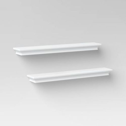 2pc Traditional Wall Shelf Set - Threshold™, Color: White