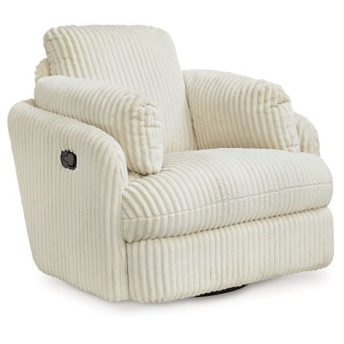 Tie Breaker Ivory Swivel Glider Recliner