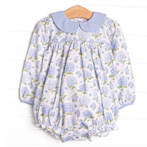 Hydrangea Blooms Collared Bubble, Blue – Stitchy Fish