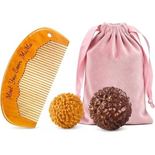 Labor Comb and Massage Ball Set, Birthing Comb for Labor Pain