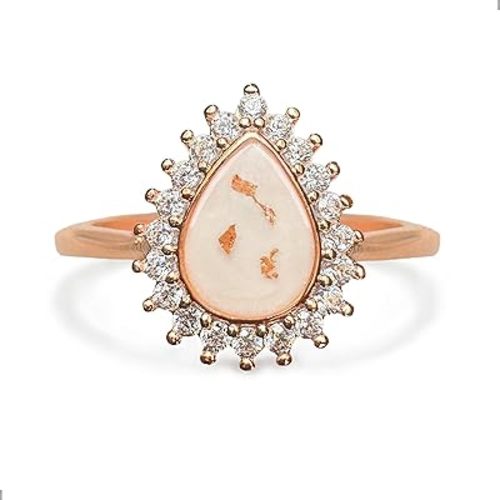 Teadrop Ring DIY Breastmilk Jewelry Making Kit | 18k Rose Gold | Adjustable Size 6 to 10 | Breastfeeding Keepsake | New Mom Gifts | Baby Shower Registry | 925 Sterling Silver [Full KIT]