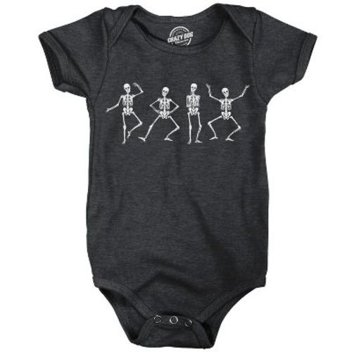 Dancing Skeletons Baby Bodysuit Funny Sarcastic Halloween Party Graphic Novelty Jumper For Infants - Crazy Dog Baby Bodysuit For Halloween Season