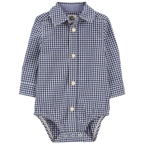Baby Gingham Button-Front Bodysuit