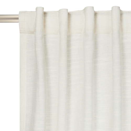 Better Homes & Gardens Textured Solid Chenille Blackout Single Curtain Panel, Ivory, 50"W x 84"L