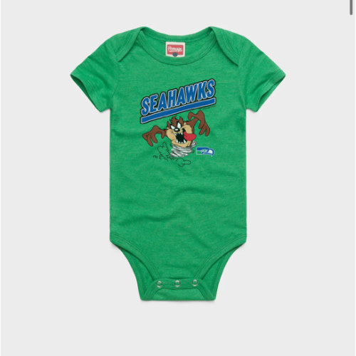 Looney Tunes Taz x Seattle Seahawks Baby One Piece | Baby NFL One Piece – HOMAGE