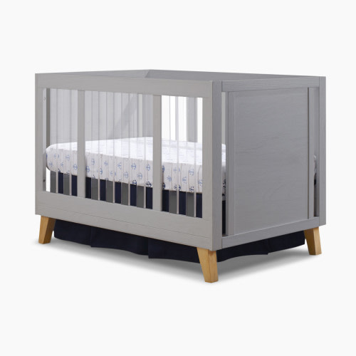 Sorelle Uptown Acrylic Crib - Weathered Gray And Natural Wood
