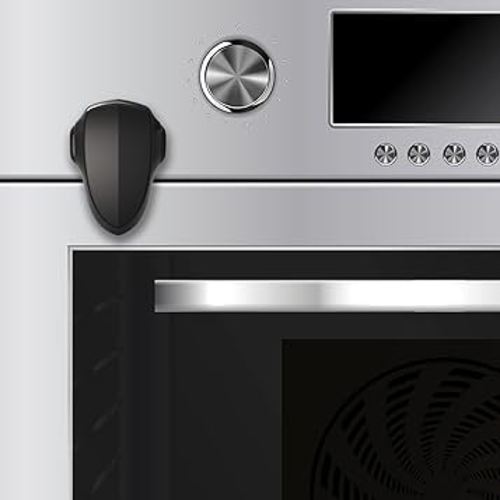 Oven Lock Child Safety New and Improved, Heat-Resistant, No Tools Needed, Easy Installation, Jet Black, by Moonybaby