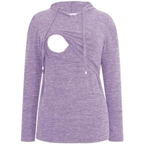 Smallshow Women's Nursing Tops Sweatshirt Long Sleeve Breastfeeding Shirt Hoodie