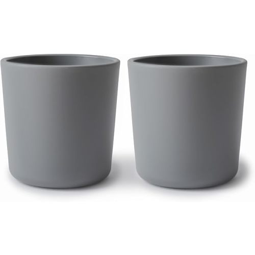 mushie Dinnerware Cups For Kids | Made in Denmark, Set of 2 (Smoke)