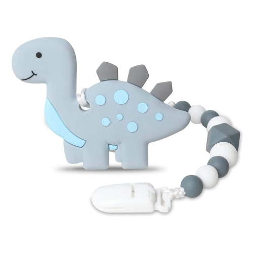 HAOAN Baby Teething Toys, Silicone Baby Teether Pacifier Clip for 0-6 6-12 Months (Blue)