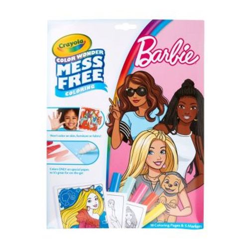 Crayola Color Wonder Barbie Foldalope: Mess Free Coloring Book for Kids, Includes Outline Drawings & Markers, Ages 3+