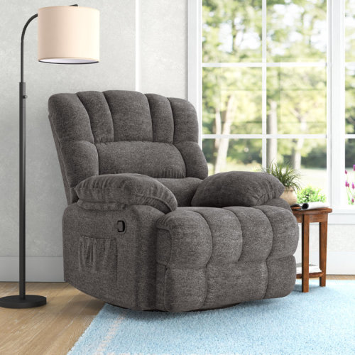 Wade Logan® Breasha 39.7" Wide Manual Upholstered Swivel Rocker Recliner & Reviews | Wayfair