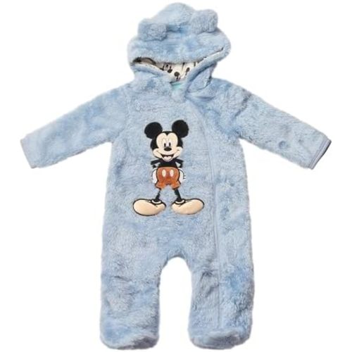 Magic Threadz Disney Clothes Baby Hooded Pram Suit Newborn Fleece Onesie Footies with Ears Mickey, Pooh, Dumbo (0/3M-6/9M)