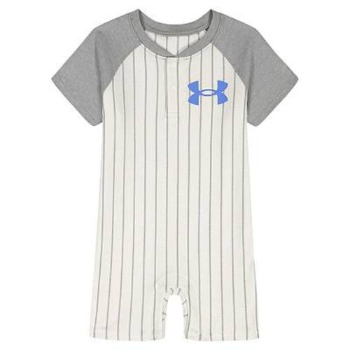 Baby Boys Under Armour Striped Shortall Body Suit