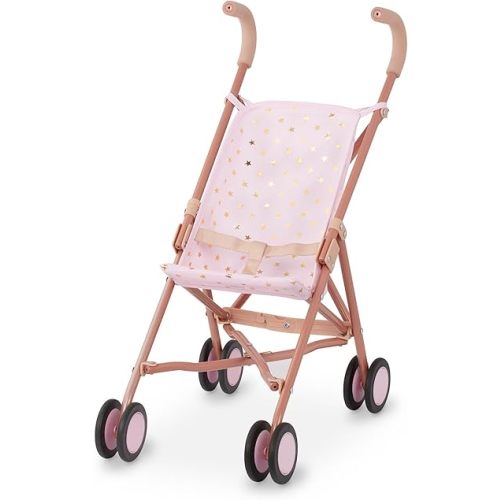 LullaBaby – 14-Inch Doll Stroller – Foldable Frame – Star – Print Design – Baby Accessories – Pretend Play 2+ Years