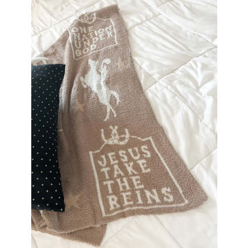 Jesus Take the Reins Plush Blanket – OUR HOUSE ABOVE