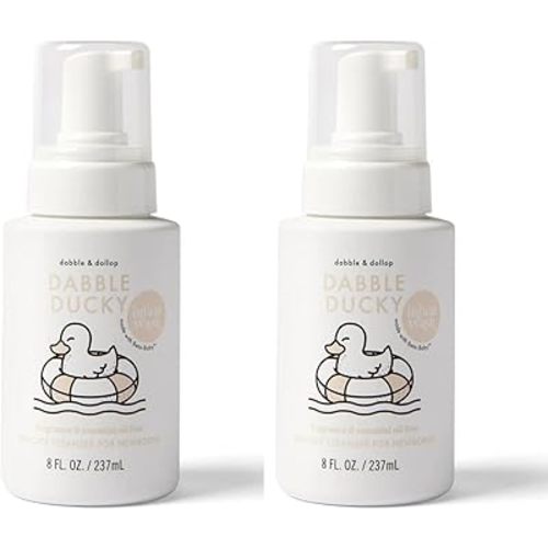Dabble & Dollop Foaming Infant Wash - Natural Cleanser for Babies, Fragrance & Essential Oil Free, 100% USA-made, Dye-Free, Tear-Free, Vegan (Set of 2)