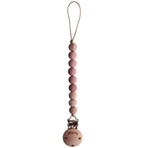 mushie Pacifier Clip Holder | Cleo (Powder)