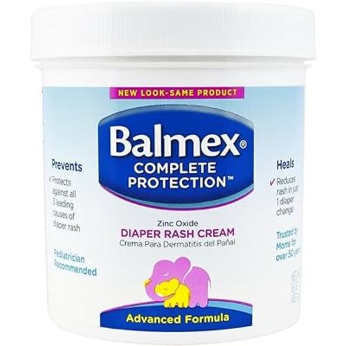 Balmex Diaper Rash Cream With Zinc Oxide 16 oz (Pack of 2)