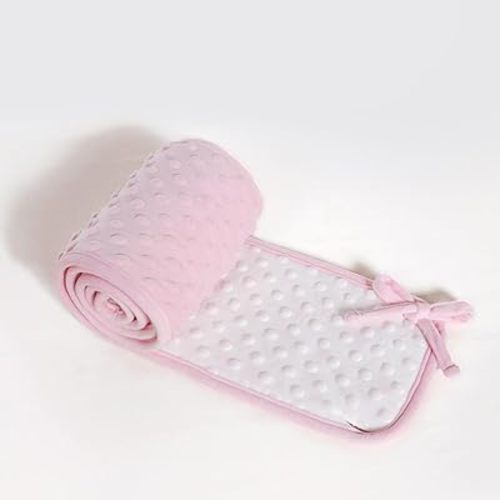 3pcs New Teething Coverage Strapss Edge Protection for Top Rail (1 Length 51 in 2 Short Pieces Length 27.5 in,Width 7 in-) (pink2)