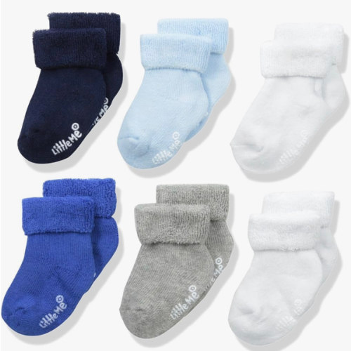 Little Me Baby Boys' Think Cotton Turn Cuff Socks