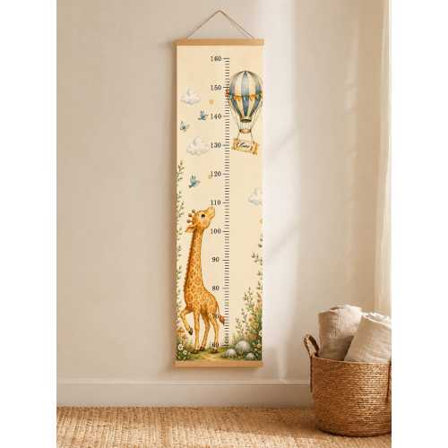 Personalized Growth Chart for Kids, Watch Me Grow Keepsake, First Day of Preschool Memory, Giraffe Nursery Decor