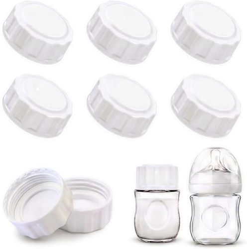 6 Pack Baby Bottle Lids Replacement Caps Compatible with Philips Avent Wide Mouth Bottles, Leak-Proof Travel Bottle Tops